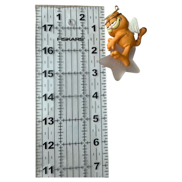 1996 Hallmark Keepsake Ornament Garfield Angel on Star w/ Wings & Halo Xmas - Picture 5 of 5